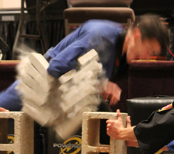 Storm Team breaking blocks